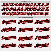 Load image into Gallery viewer, Custom White (Black Red Pinstripe) Black-Red Authentic Baseball Jersey