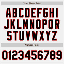 Load image into Gallery viewer, Custom White (Black Red Pinstripe) Black-Red Authentic Baseball Jersey