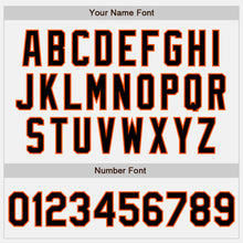 Load image into Gallery viewer, Custom White (Black Orange Pinstripe) Orange-Black Authentic Baseball Jersey