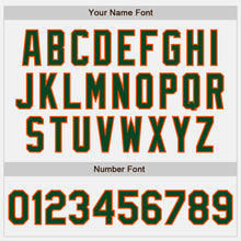 Load image into Gallery viewer, Custom White (Green Orange Pinstripe) Green-Orange Authentic Baseball Jersey