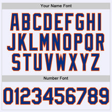 Load image into Gallery viewer, Custom White Royal-Orange Mesh Authentic Throwback Baseball Jersey