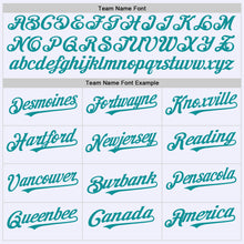 Load image into Gallery viewer, Custom White Teal Mesh Authentic Throwback Baseball Jersey