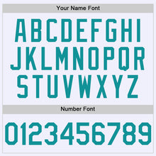 Load image into Gallery viewer, Custom White Teal Mesh Authentic Throwback Baseball Jersey