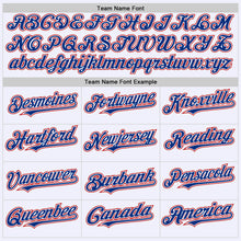 Load image into Gallery viewer, Custom White Royal-Red Mesh Authentic Throwback Baseball Jersey