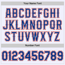 Load image into Gallery viewer, Custom White Royal-Red Mesh Authentic Throwback Baseball Jersey