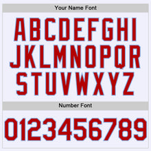 Load image into Gallery viewer, Custom White Red-Light Blue Mesh Authentic Throwback Baseball Jersey