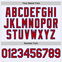 Load image into Gallery viewer, Custom White Red-Royal Mesh Authentic Throwback Baseball Jersey