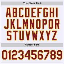 Load image into Gallery viewer, Custom White Crimson-Yellow Mesh Authentic Throwback Baseball Jersey