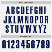 Load image into Gallery viewer, Custom White Navy-Gray Authentic Baseball Jersey