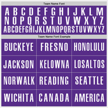 Load image into Gallery viewer, Custom White Purple-Gold Authentic Baseball Jersey