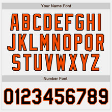 Load image into Gallery viewer, Custom White Black-Orange Authentic Baseball Jersey