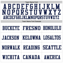 Load image into Gallery viewer, Custom White Blue Gray-Navy Mesh Authentic Throwback Football Jersey