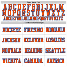 Load image into Gallery viewer, Custom White Orange-Royal Mesh Authentic Throwback Football Jersey