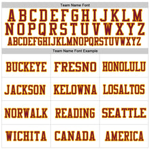 Load image into Gallery viewer, Custom White Navy Gold-Maroon Mesh Authentic Throwback Football Jersey