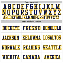 Load image into Gallery viewer, Custom White Navy-Gold Mesh Authentic Throwback Football Jersey