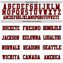 Load image into Gallery viewer, Custom White Red-Black Mesh Authentic Throwback Football Jersey