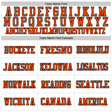 Load image into Gallery viewer, Custom White Orange-Black Mesh Authentic Throwback Football Jersey