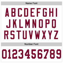 Load image into Gallery viewer, Custom White Maroon Mesh Authentic Throwback Football Jersey