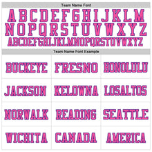 Load image into Gallery viewer, Custom White Purple Pink-Black Mesh Authentic Throwback Football Jersey