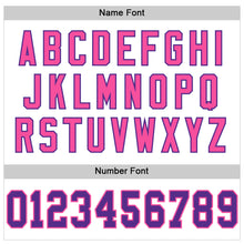 Load image into Gallery viewer, Custom White Purple Pink-Black Mesh Authentic Throwback Football Jersey