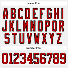 Load image into Gallery viewer, Custom White Red-Black Hockey Lace Neck Jersey