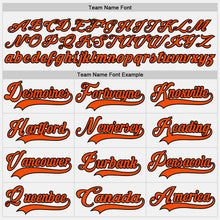 Load image into Gallery viewer, Custom White Orange-Black Hockey Lace Neck Jersey