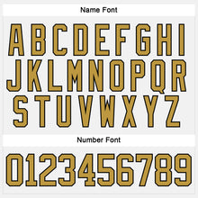 Load image into Gallery viewer, Custom White Old Gold-Black Hockey Lace Neck Jersey