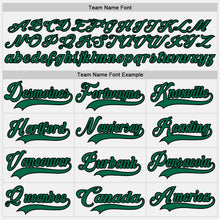 Load image into Gallery viewer, Custom White Kelly Green-Black Hockey Lace Neck Jersey