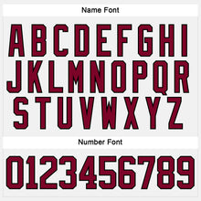 Load image into Gallery viewer, Custom White Maroon-Black Hockey Lace Neck Jersey