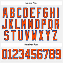 Load image into Gallery viewer, Custom White Orange-Royal Hockey Lace Neck Jersey