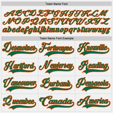 Load image into Gallery viewer, Custom White Kelly Green-Orange Hockey Lace Neck Jersey