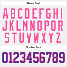 Load image into Gallery viewer, Custom White Purple-Pink Hockey Lace Neck Jersey