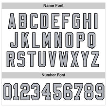 Load image into Gallery viewer, Custom White Gray-Black Mesh Authentic Throwback Football Jersey