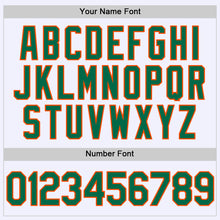 Load image into Gallery viewer, Custom White Kelly Green-Orange Authentic Throwback Baseball Jersey