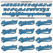 Load image into Gallery viewer, Custom White Blue Gray-Black Authentic Throwback Baseball Jersey