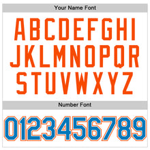 Load image into Gallery viewer, Custom White Blue-Orange Authentic Throwback Baseball Jersey