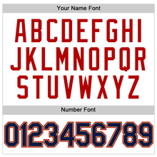 Load image into Gallery viewer, Custom White Navy Old Gold-Red Authentic Throwback Baseball Jersey