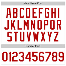 Load image into Gallery viewer, Custom White Red Authentic Throwback Baseball Jersey