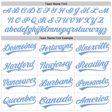 Load image into Gallery viewer, Custom White Light Blue Authentic Throwback Baseball Jersey