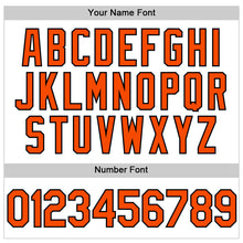 Load image into Gallery viewer, Custom White Orange-Black Authentic Throwback Baseball Jersey