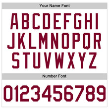 Load image into Gallery viewer, Custom White Maroon Authentic Throwback Baseball Jersey