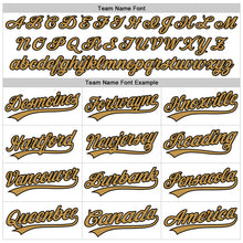 Load image into Gallery viewer, Custom White Black-Old Gold Authentic Throwback Baseball Jersey