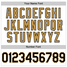 Load image into Gallery viewer, Custom White Black-Old Gold Authentic Throwback Baseball Jersey