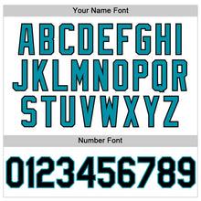 Load image into Gallery viewer, Custom White Black-Teal Authentic Throwback Baseball Jersey