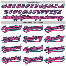 Load image into Gallery viewer, Custom White Teal Black-Pink Authentic Throwback Baseball Jersey