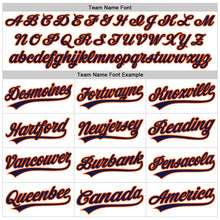 Load image into Gallery viewer, Custom White Navy-Orange Authentic Throwback Baseball Jersey