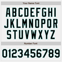 Load image into Gallery viewer, Custom White Black-Ice Blue Authentic Baseball Jersey