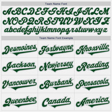 Load image into Gallery viewer, Custom White Green-Gray Authentic Baseball Jersey