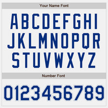 Load image into Gallery viewer, Custom White Royal-Silver Authentic Baseball Jersey