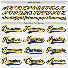 Load image into Gallery viewer, Custom White Royal-Gold Hockey Jersey